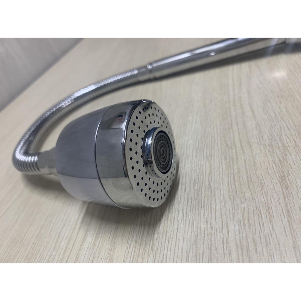 Vòi Rửa Chén Bát Lạnh Gắn Tường Lò Xo Inox Bóng