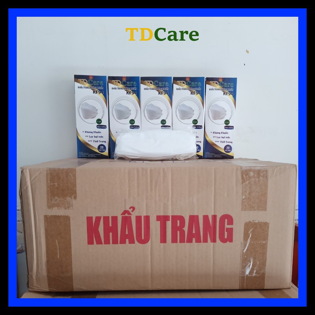 [600 Cái Khẩu Trang KF94] Thùng Khẩu Trang Y Tế Kháng Khuẩn KF94 TDCare- 4 Lớp