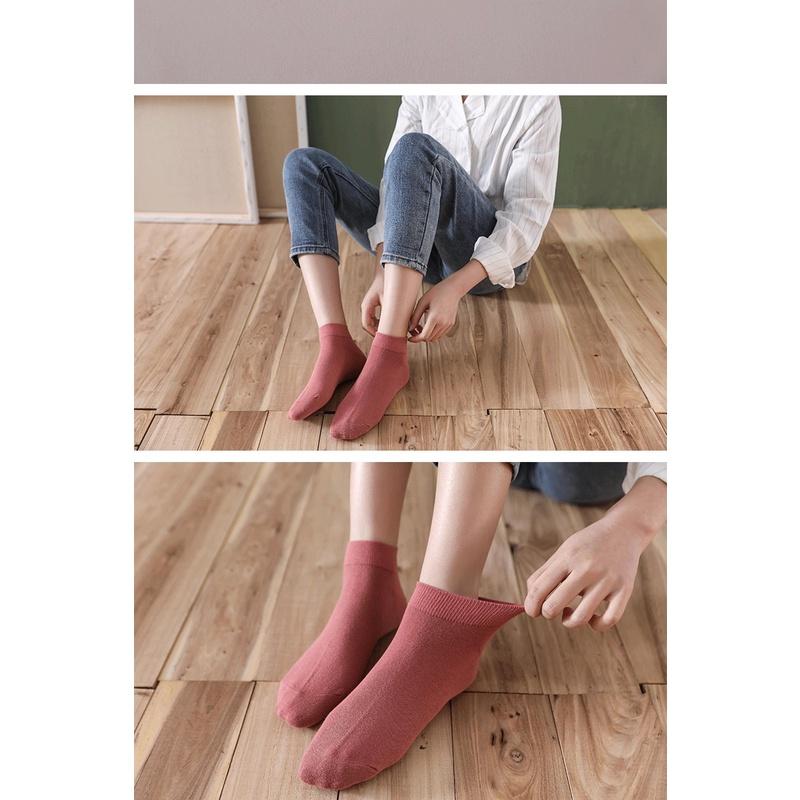 Vớ Trơn Ngắn Vintage Tất Thấp Basic Cotton Kháng Khuẩn Dành Cho Cả Nam Và Nữ 35-42 MRSOCKS VN068