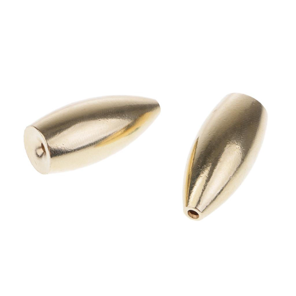 5Pcs Brass Weights Drop Shot Slider Sea Fishing Tackle Snag Sinkers 12g