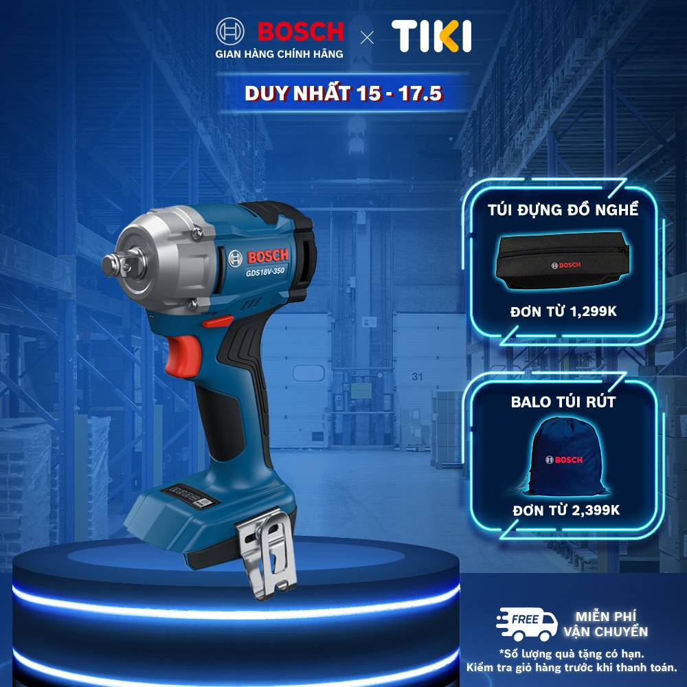 Máy siết ốc dùng pin Bosch GDS 18V-350 Solo