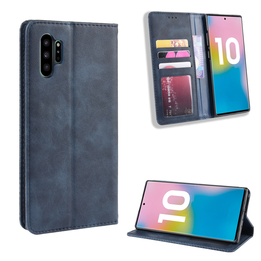 Bao da dạng ví, nam châm dành cho Samsung Galaxy Note 10 Plus, Note 10 Pro Luxury Leather Case - Hàng nhập khẩu