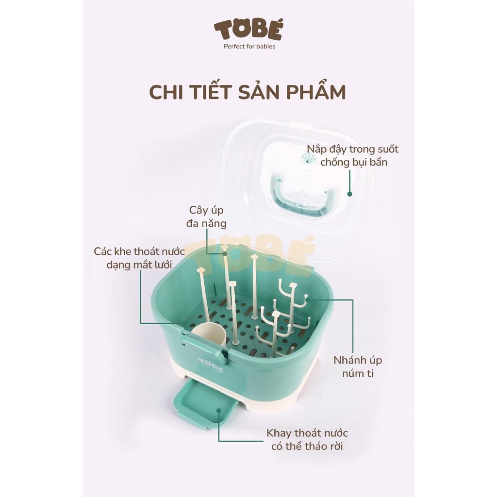 Giá úp bình sữa Binky ToBé có nắp đậy tiện lợi cho mẹ an toàn cho bé ( Tặng kèm sticker siêu cute)