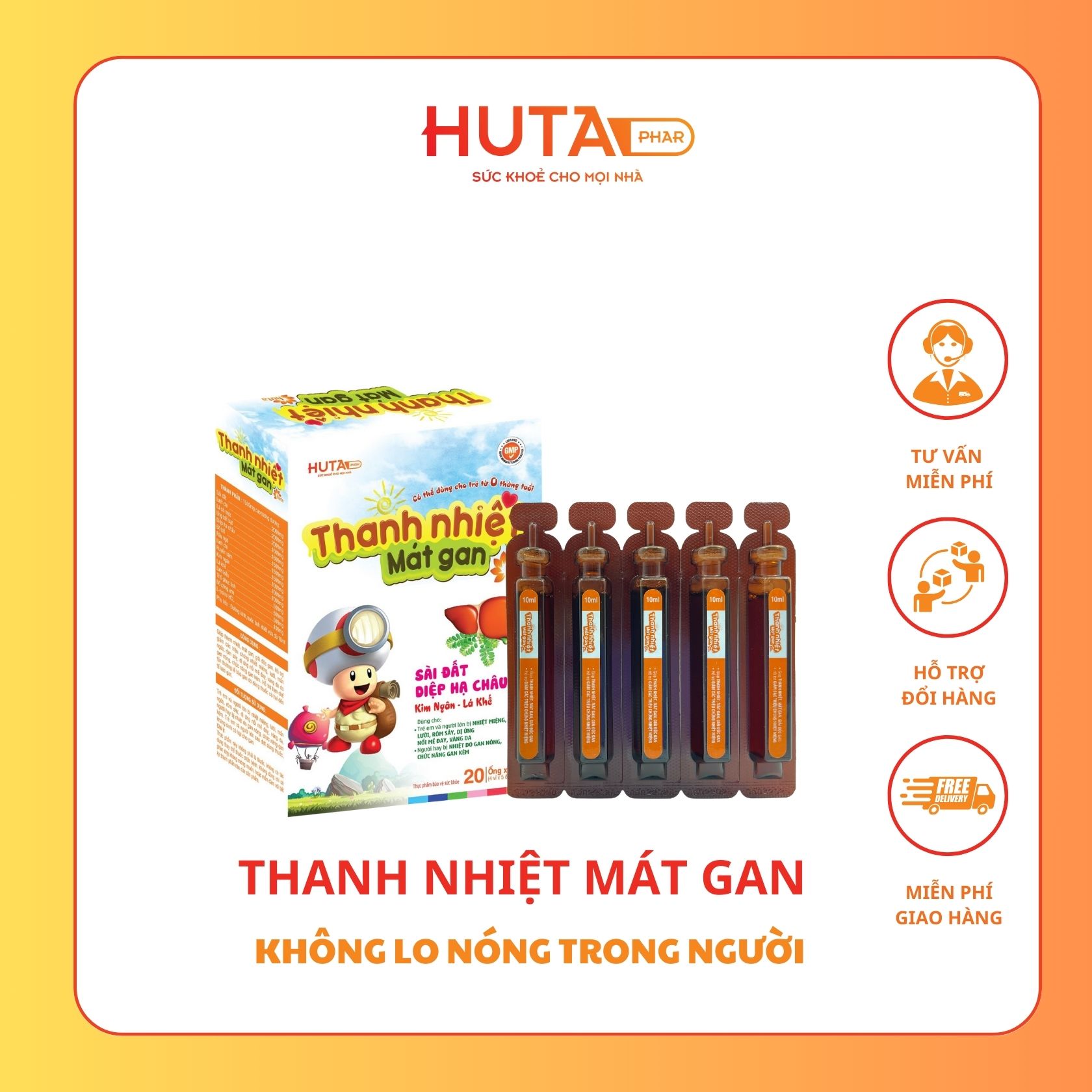 THANH NHIỆT MÁT GAN - GIẢM NHIỆT MIỆNG, RÔM SẢY