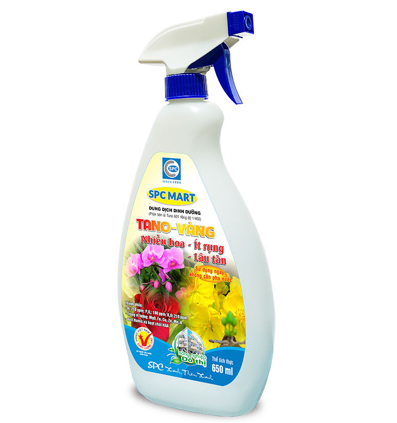Phân bón pha sẵn TANO VÀNG 650ml Nhiều Hoa, Ít Rụng, Lâu Tàn, An Toàn Cho Môi Trường