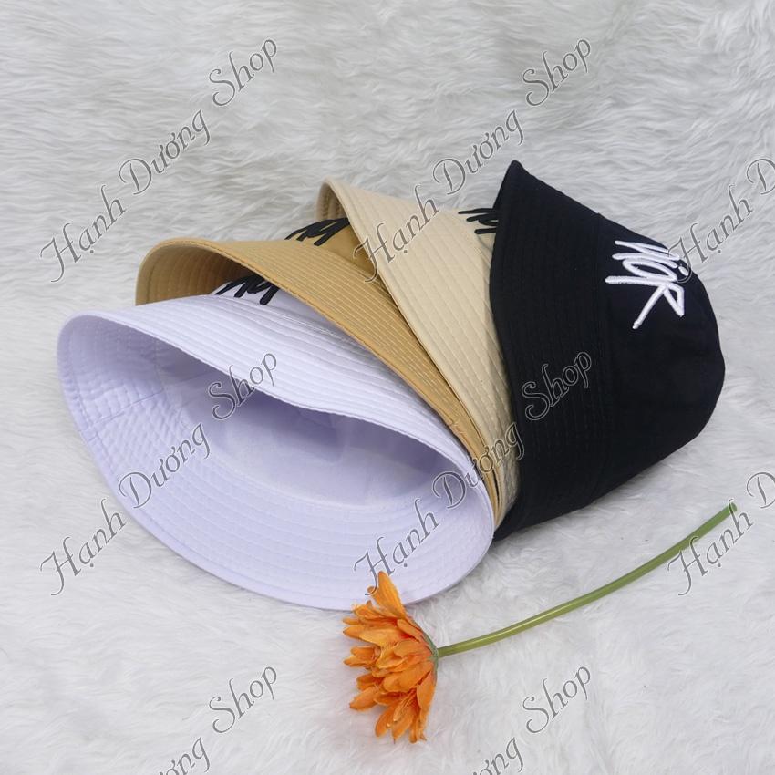 Mũ bucket vành cụp nón tai bèo vành cụp rộng 7cm gắn nơ vải cotton oát cao cấp phù hợp cho nữ