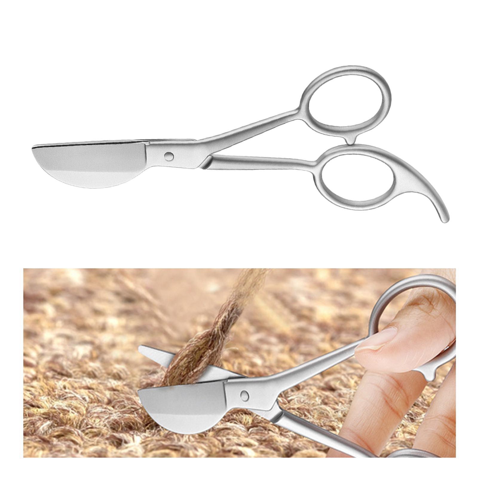 Applique Scissors Duckbill Blade  Portable Straight Handle Miniature Scissors  Blade for Professionals Fabric Sewing Rug Making