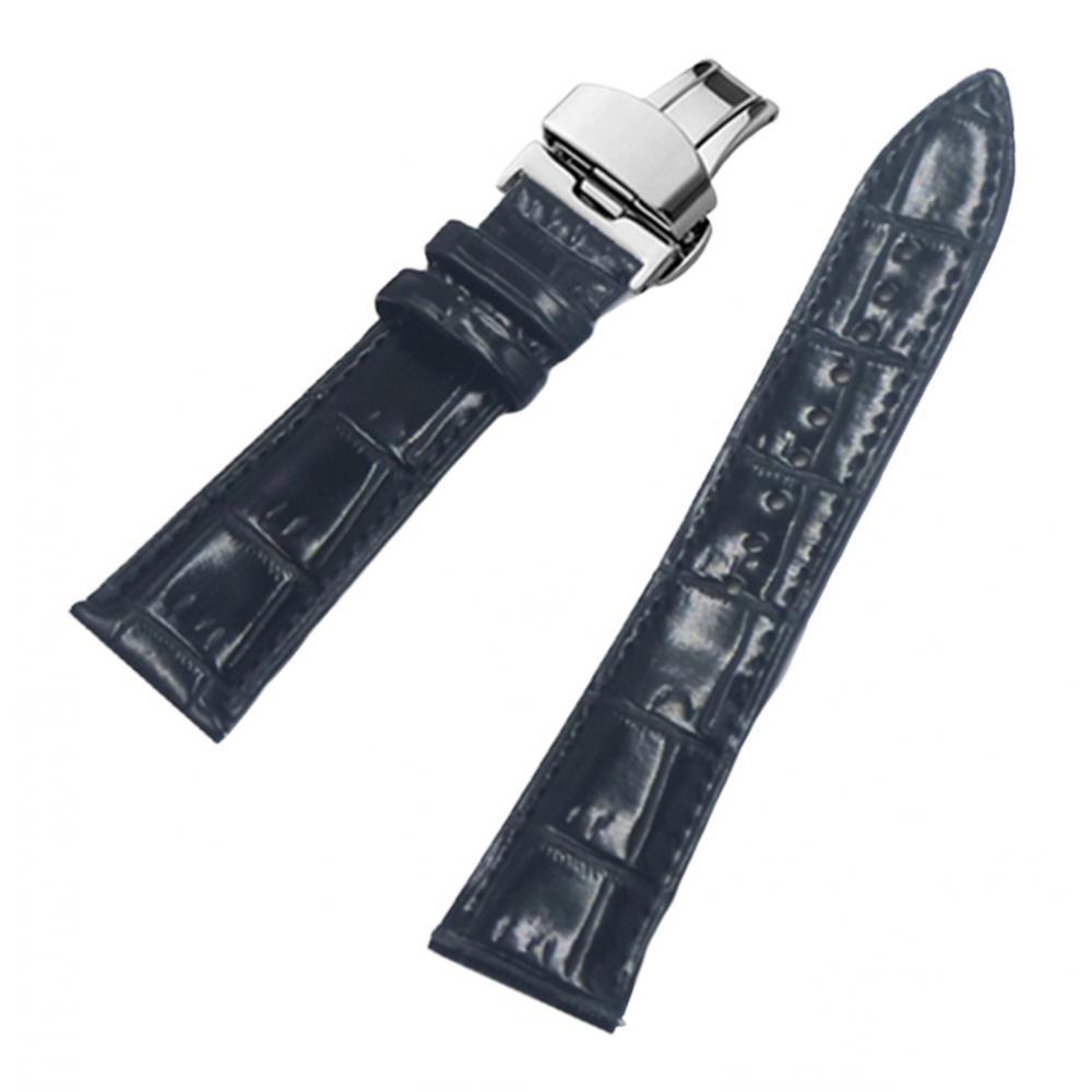 Watch Band Deployment Buckle Leather Padded Replacement Strap