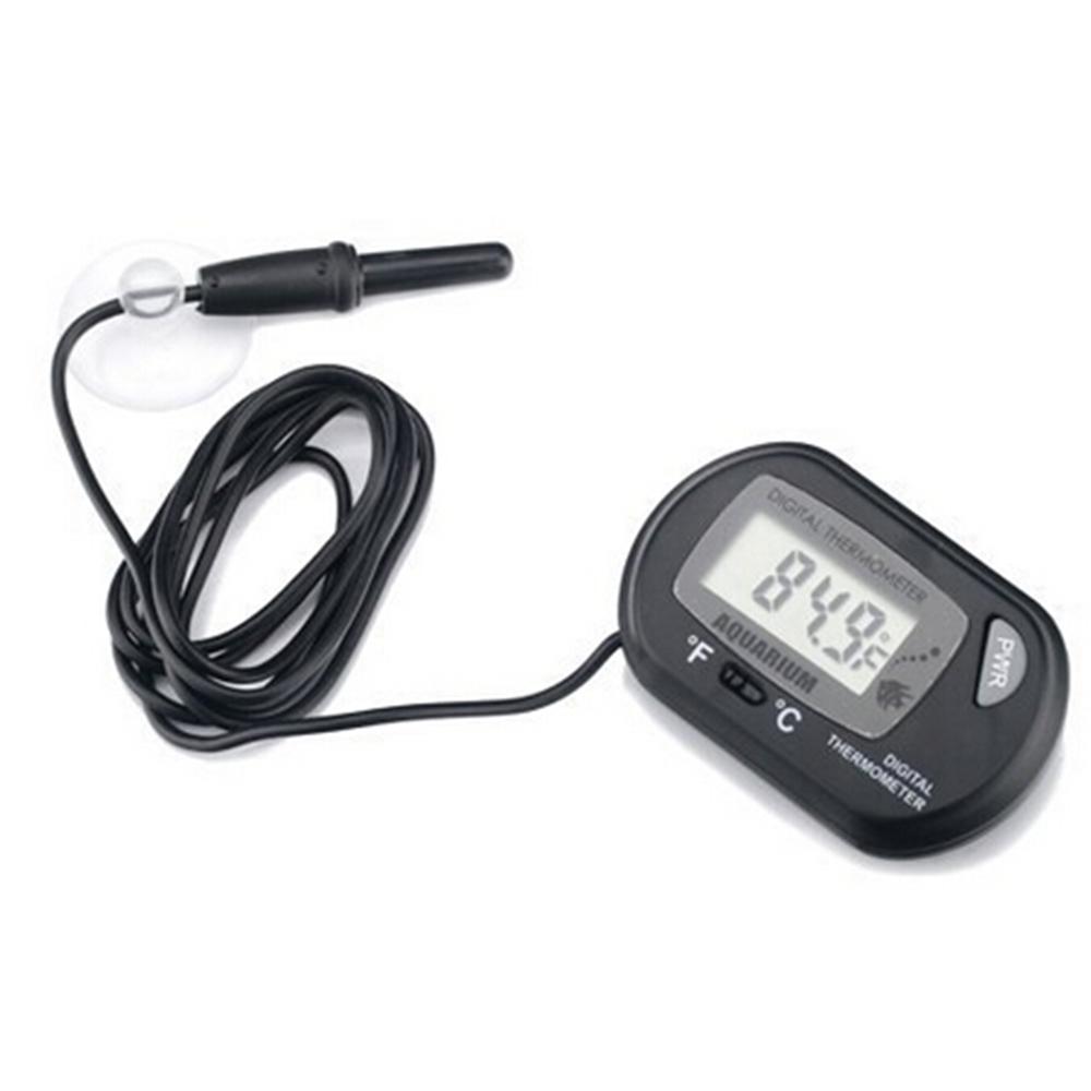 Nhiệt kế hồ cá kỹ thuật số Cảm biến màn hình LCD day màu đen
