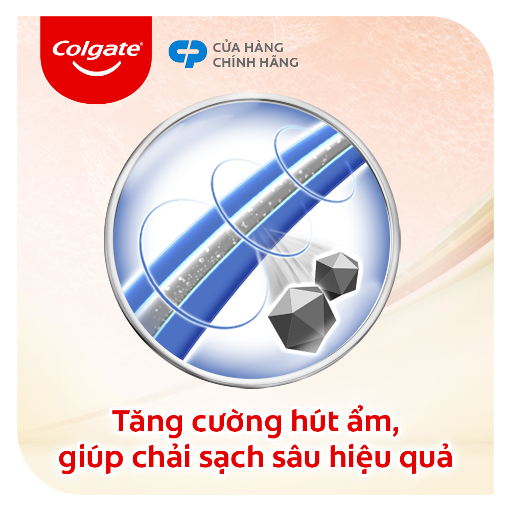 Bàn chải đánh răng Colgate ngăn chảy máu nướu SlimSoft Advanced từ khoáng núi lửa siêu mềm mảnh