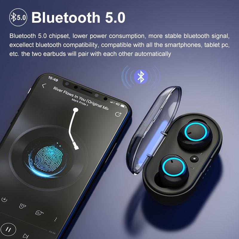 Tai nghe nhét tai không dây TECSIRE TWS bluetooth 5.0 tích hợp mi cờ rô chất lượng cao