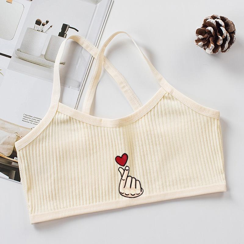 Áo lót lá cho bé gái bra học sinh cotton từ 20-40kg