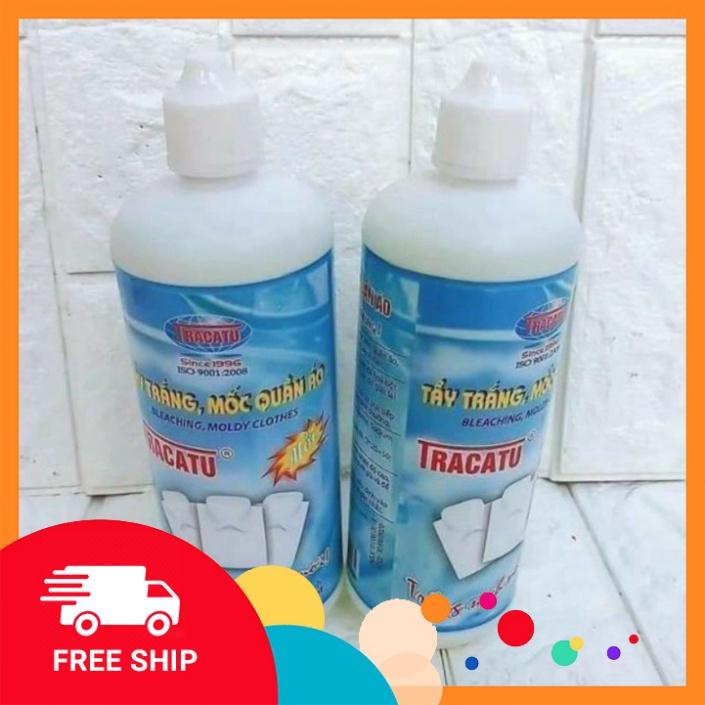 (HÀNG CHÍNH HÃNG) Tẩy trắng, tẩy mốc, cóc quần áo thần thánh Tracatu 500ml GDTA