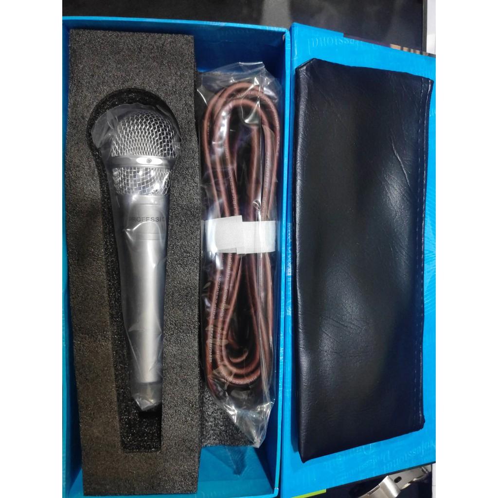 Micro có dây hát karaoke gia đình SHUBOSS SM3000 cao cấp hút âm tốt làm bằng kim loại sáng bóng chắc chắn