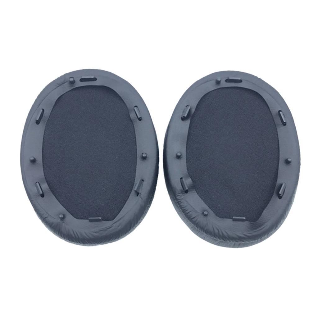 2Pcs Black Earpads Cushions Cover Replacement For  WH-1000XM3 Headphone