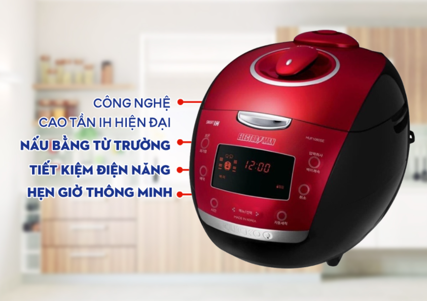 Nồi Cơm Điện Tử Cuckoo CRP-N0680SR, Nồi Cơm Điện 1.08L, Lòng Nồi Chống Dính Cao Cấp, Nội Địa Hàn