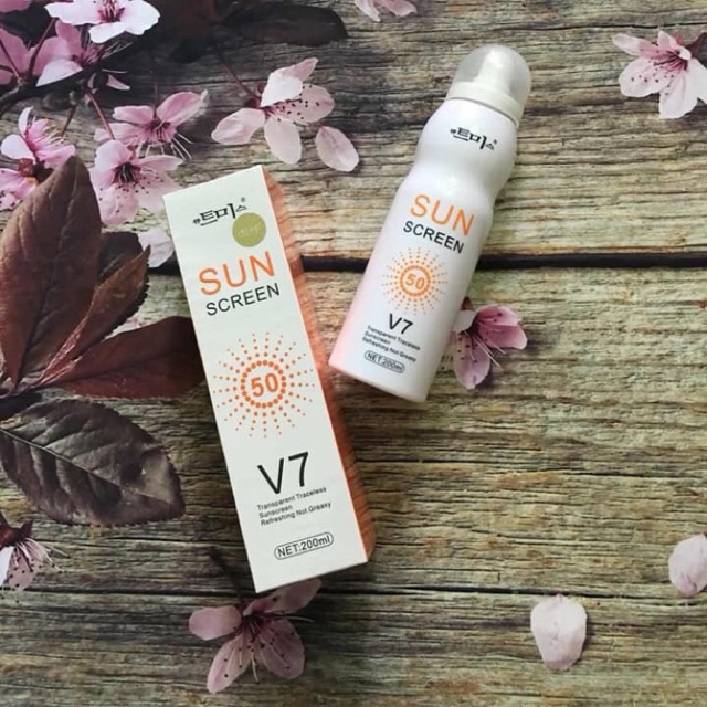 Kem Chống Nắng Dạng Xịt Toàn Thân V7 Sun Screen Hàn Quốc 200ml