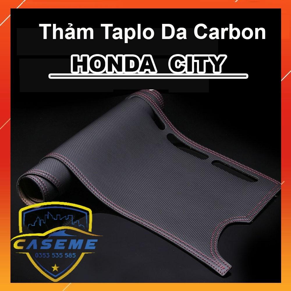 Thảm Taplo Xe Honda City đời 2014 đến 2021 Da Vân Carbon Hàng Cao Cấp Có Chống Trượt