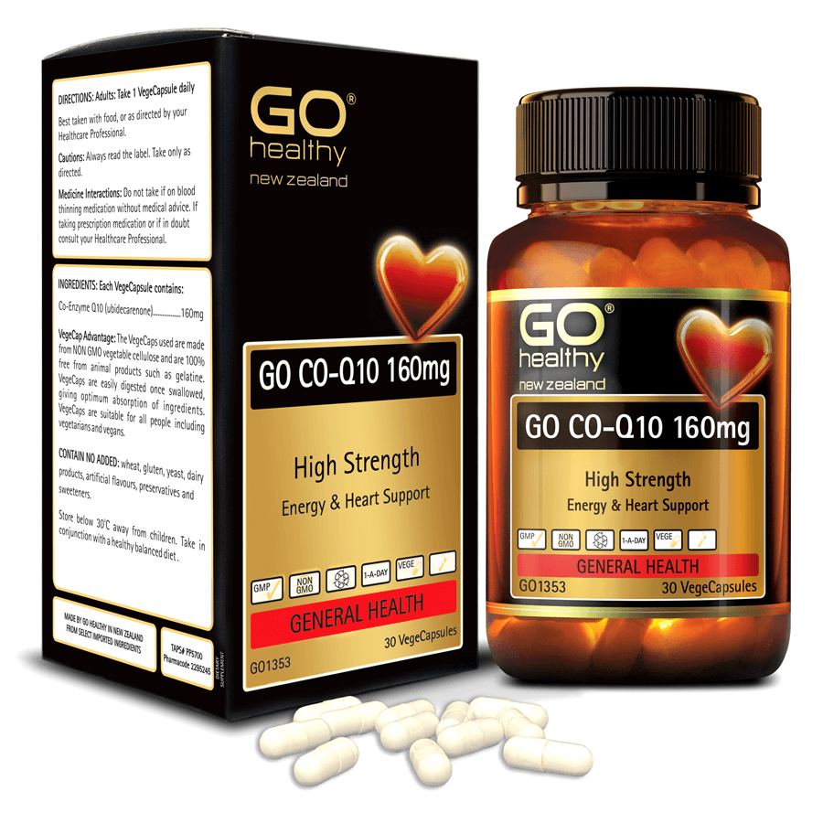 GO CO Q10 160MG 30 VIÊN- Viên uống bổ tim nhập khẩu chính hãng GO Healthy New Zealand