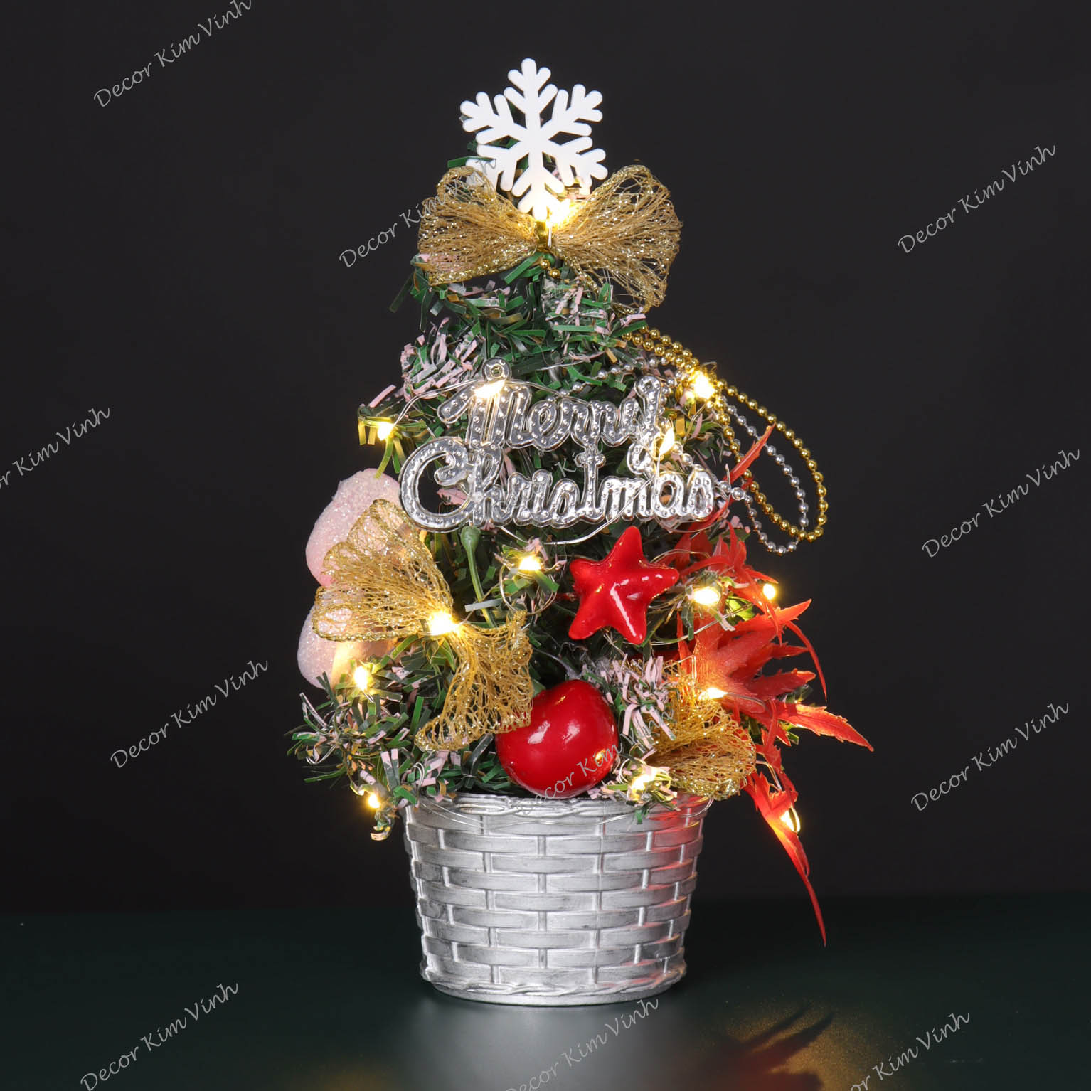 Cây Thông Nhí TNM14 Cây 20cm Trang Trí Giáng Sinh Cây Thông Noel