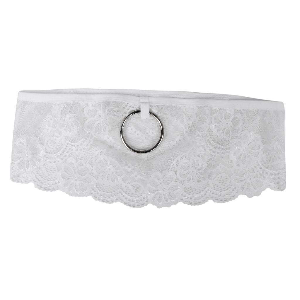 Men's T-Back Underwear Low-rise Man Bikini G-String Thong Briefs Wrap White