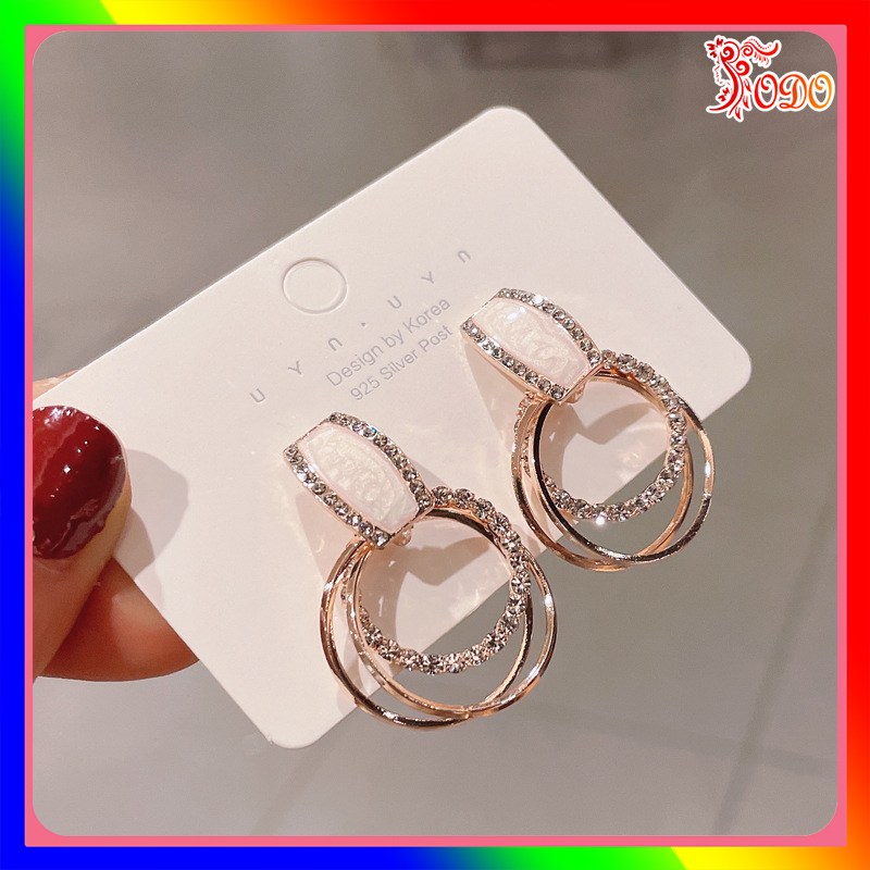 Bông tai kiểu trẻ trung kiểu dáng xu hướng mới phong cách cá tính DU965 thích hợp đi học - [Thời Trang ToDo]