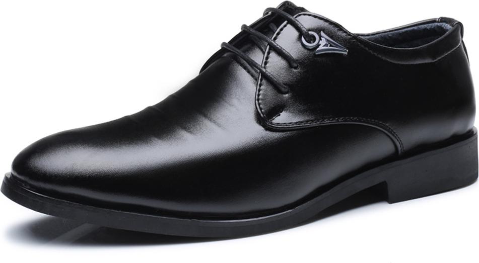 Men's Business Formal Leather Shoes Pointed Lace Up