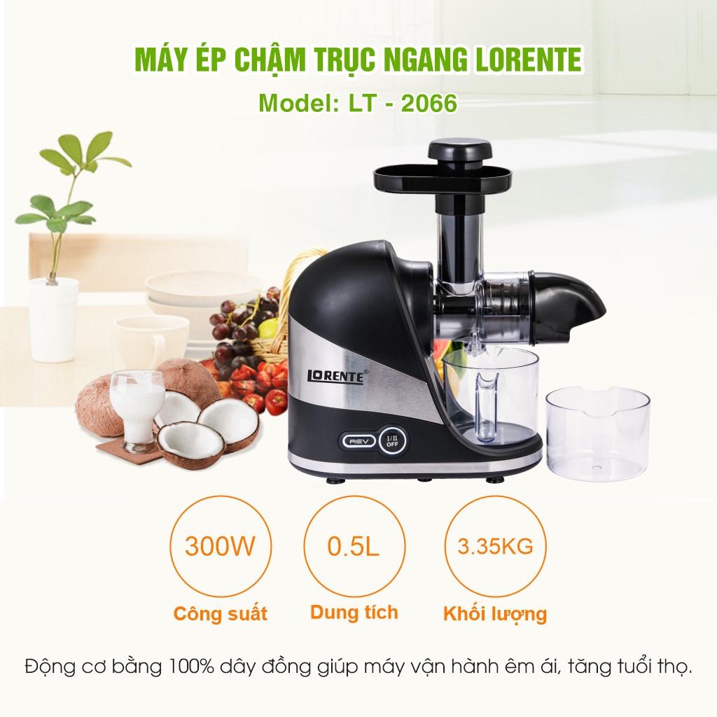 Máy Ép Chậm Đa Năng Lorente LT-2066, ép nguyên chất, động cơ dây đồng 100% BỀN BỈ-Hàng chính hãng