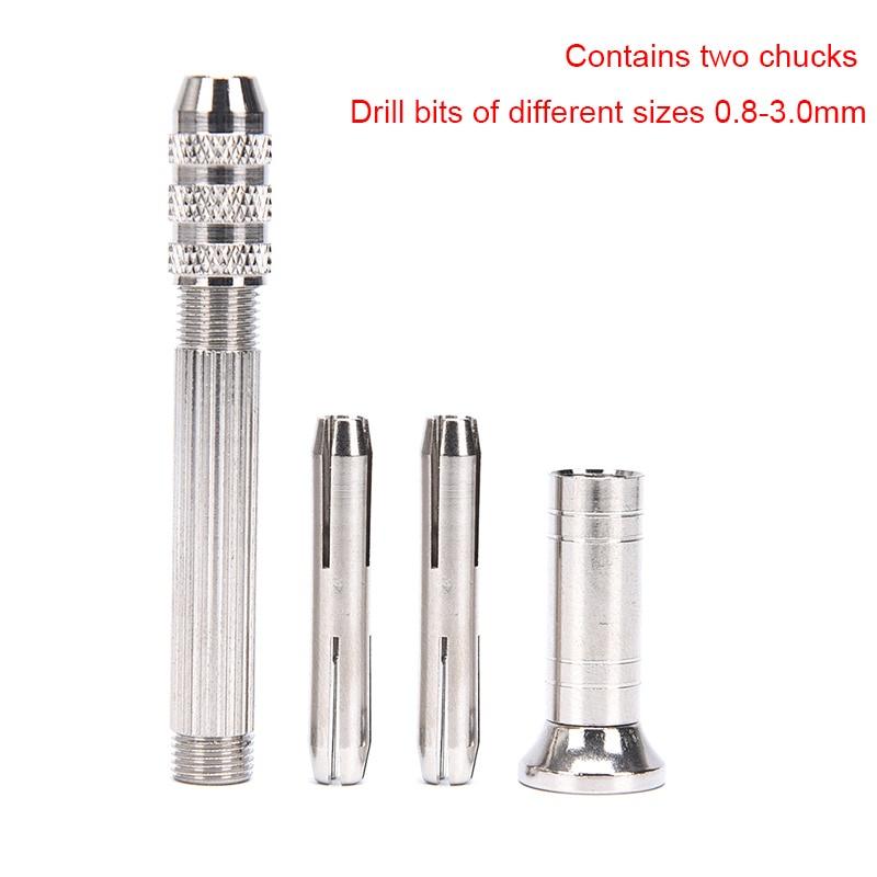 11pcs/set Metal Hand Drill Equipments UV Resin Mold Tools And Handmade Jewelry Tool With 0.8mm-3.0mm Drill Screws