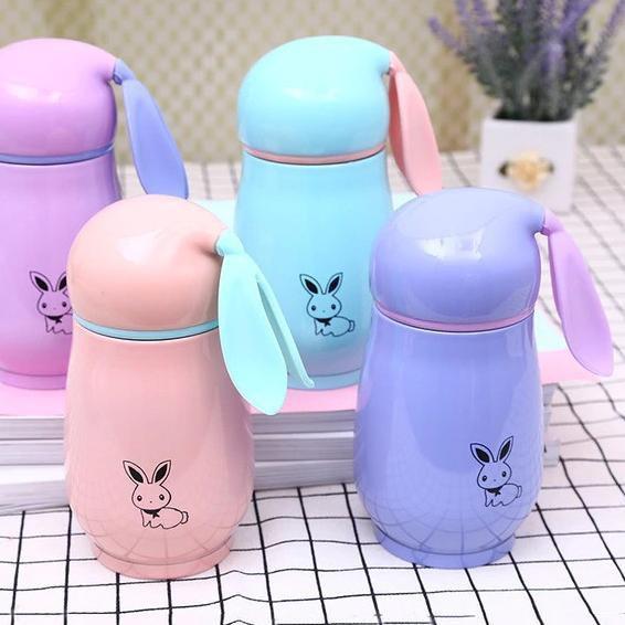 Bình nước giữ nhiệt bằng thép không gỉ hình thỏ dễ thương 5.5 300ml B58