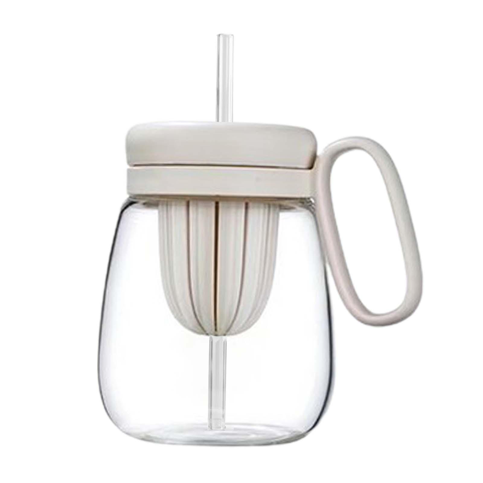 Glass Tumbler with Tea Infuser Water Bottle with Straw for Teen Girls Hiking