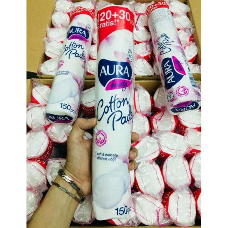 Bông tẩy trang Aura Cotton Pads 150 miếng