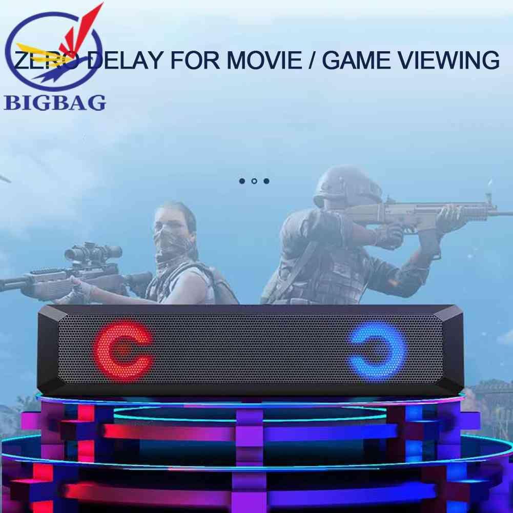 Loa Nghe Nhạc A4 6W RGB Cổng USB Có Dây Cho PC / TV