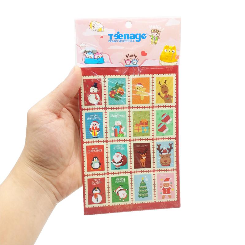 Bộ 10 Tờ Sticker Cổ Động Merry Christmas - Teenage 02