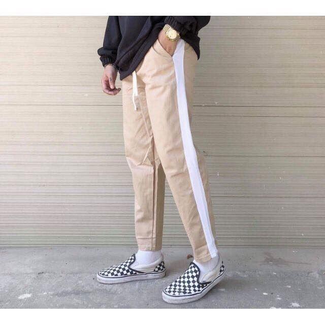 Quần baggy kaki nam nữ sọc kẻ cực chất