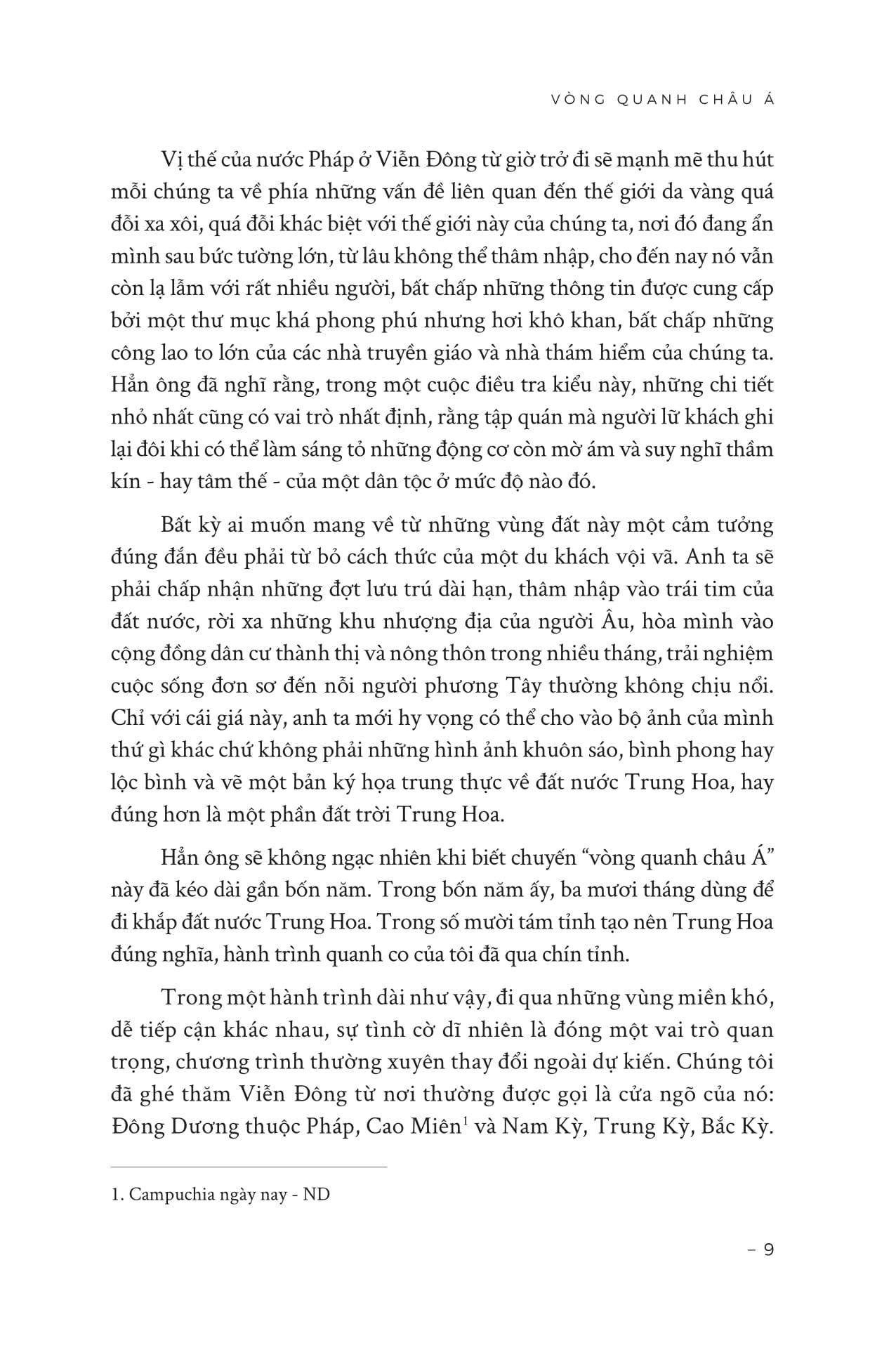 Vòng Quanh Châu Á - Nam Kỳ, Trung Kỳ, Bắc Kỳ
