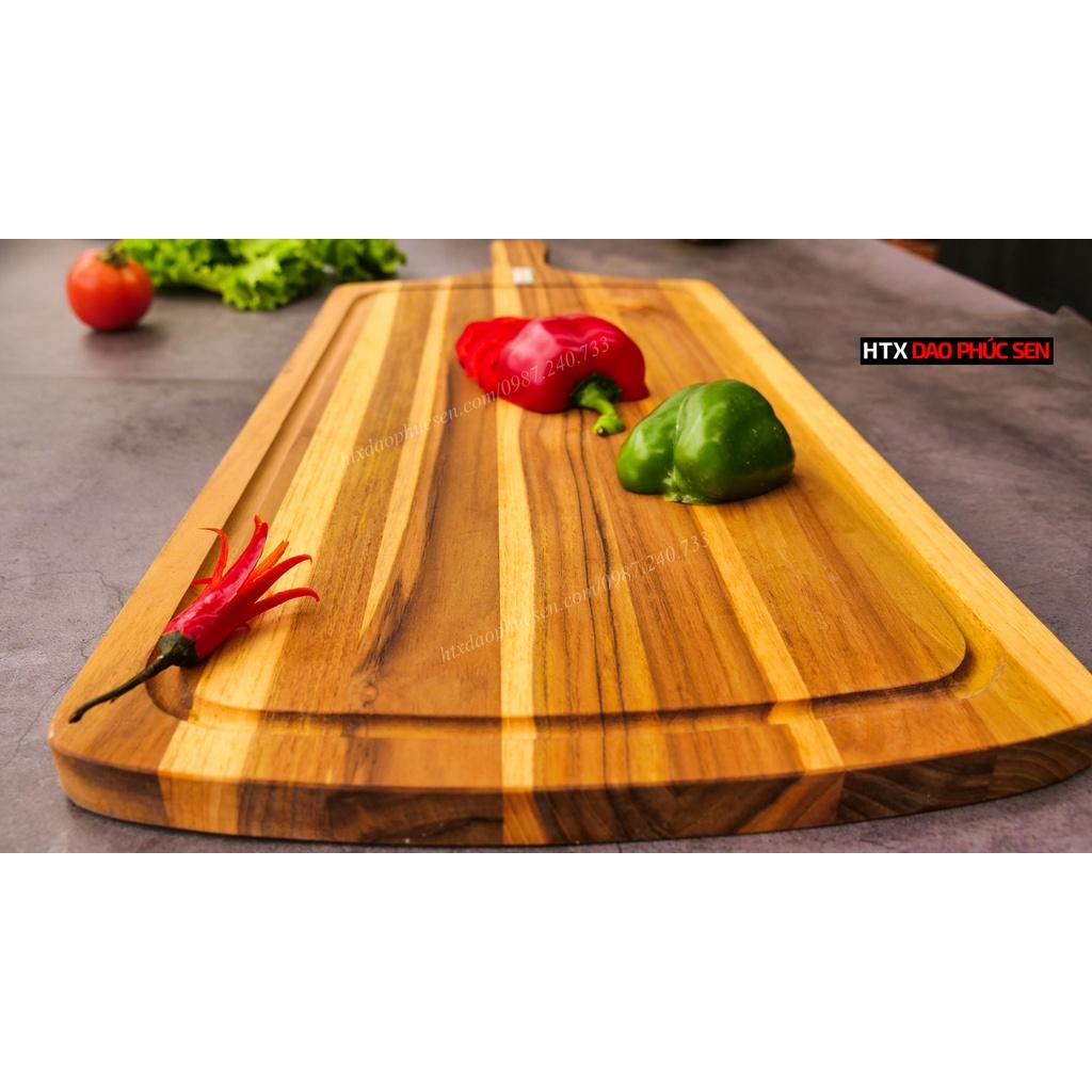 Thớt Gỗ Teak Cao Cấp - Cắt Thái, Trang Trí - 72x28x2cm - CNTC01 | HTX DAO PHÚC SEN