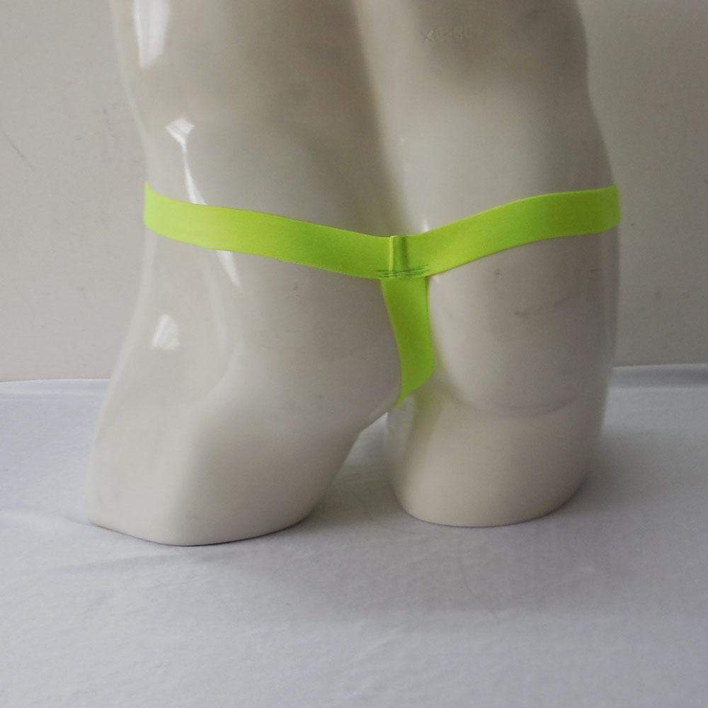 2-3pack Mens Sexy Underwear Thong Brief T-back Shorts Underpants Yellow/Green