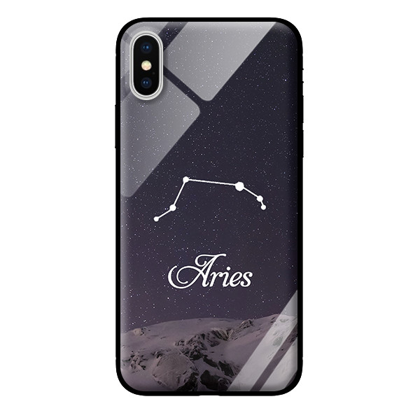 Ốp lưng kính cường lực cho iPhone X 12 cung hoàng đạo   - Hàng chính hãng