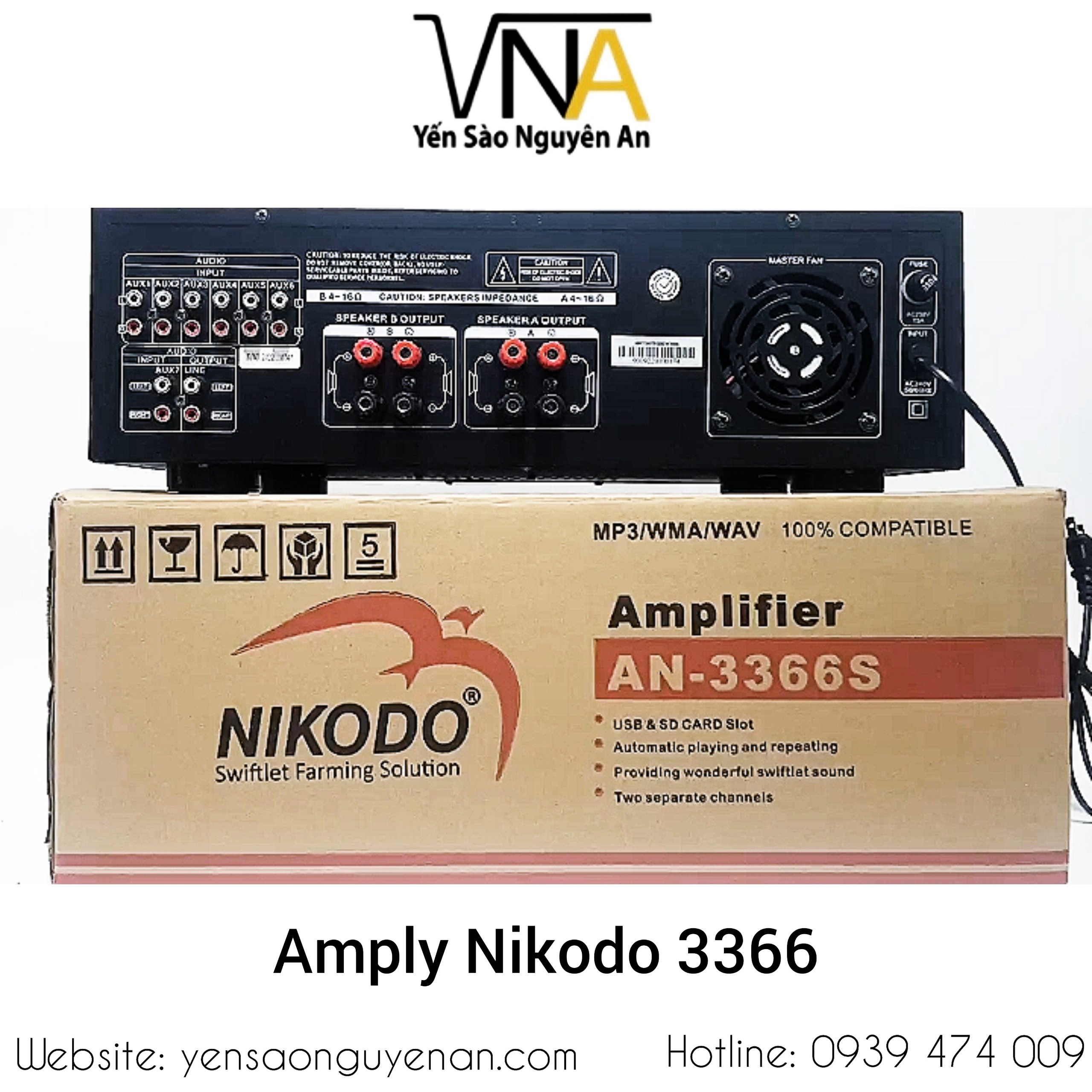 Amply nhà yến nikkodo-3366S (tải trọng 450 loa )