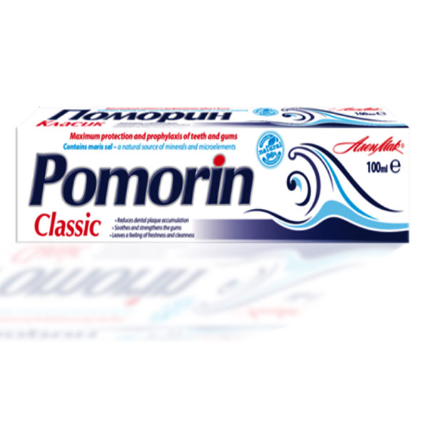 Kem đánh răng Pomorin classic muối biển 100ml.