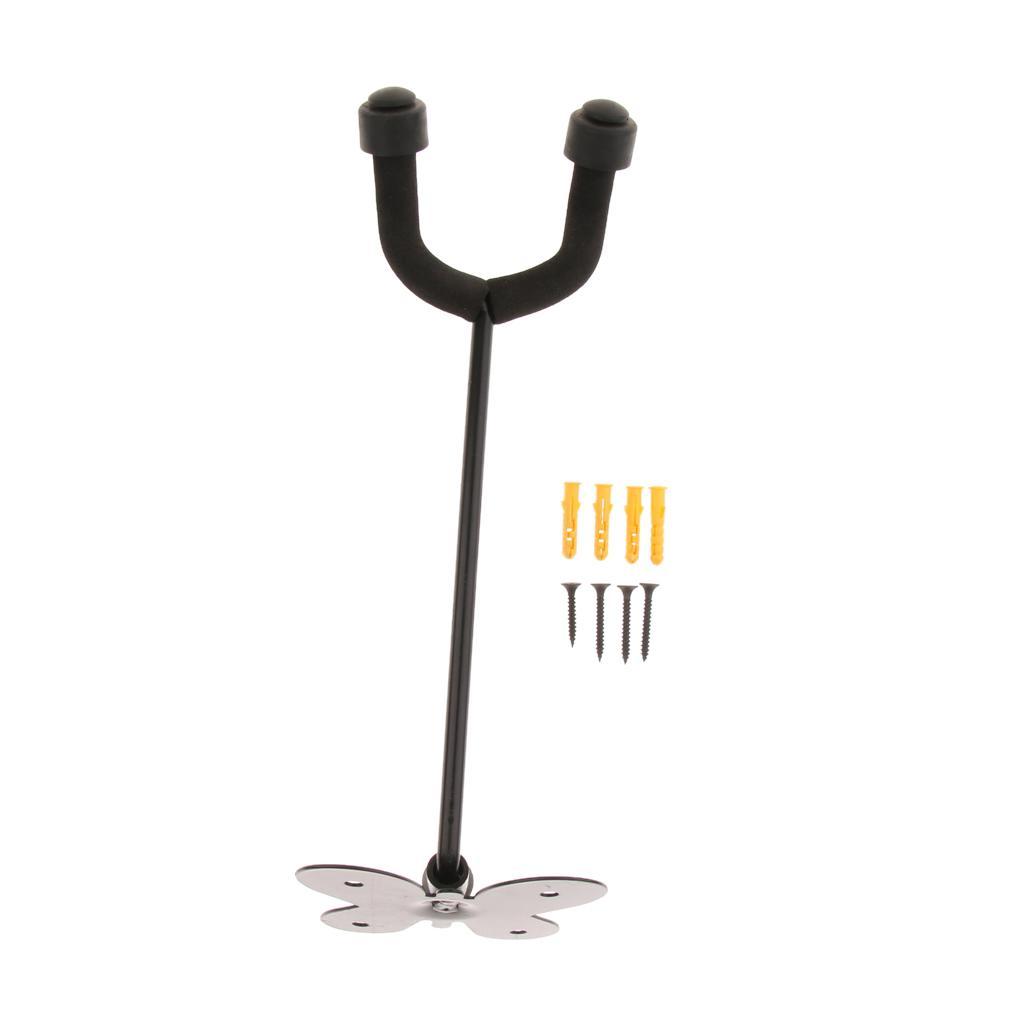 Black Guitars Bass Banjo Mandolin Wall Hanger Holder Rack Slatwall for Music Store School Exhibition Studio