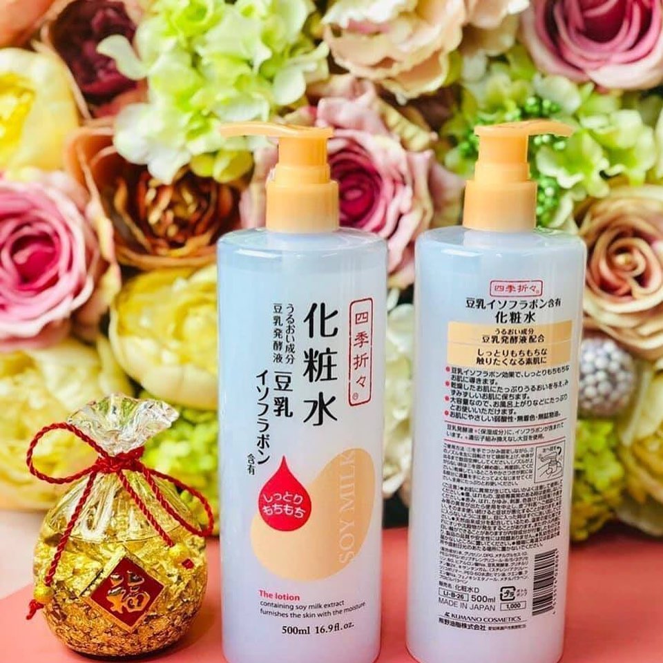 Lotion Cấp Ẩm Và Dưỡng Trắng Da Shikioriori Soy Milk Lotion Chiết Xuất Đậu Nành 500mL