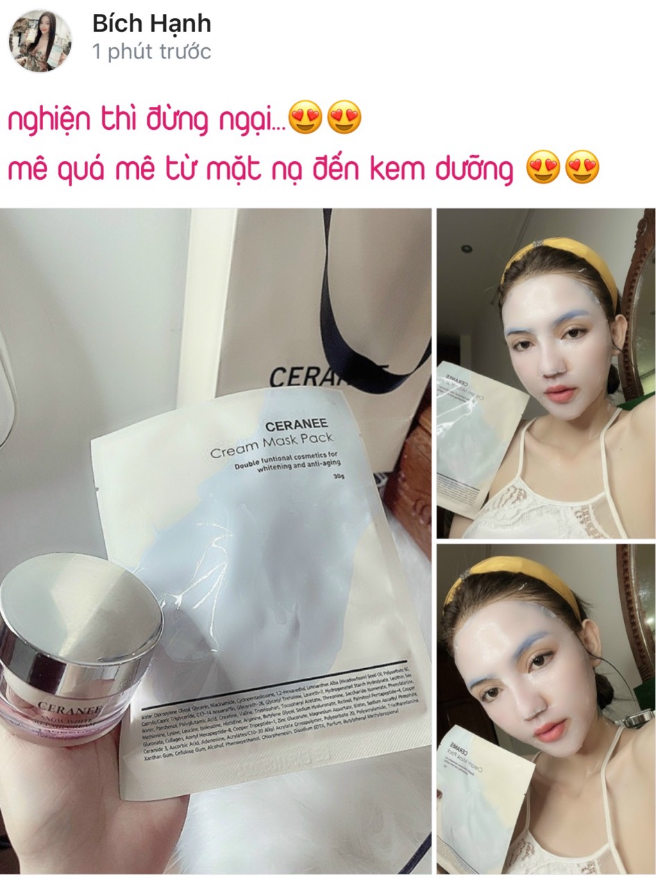 MẶT NẠ DƯỠNG TRẮNG và PHỤC HỒI DA NIACINAMIDE 2% - CERANEE HÀN QUỐC