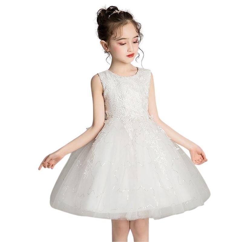 Váy đầm bé gái dễ thương, váy lưới bồng bềnh dự tiệc cho bé từ 6-12 tuổi màu trắng
