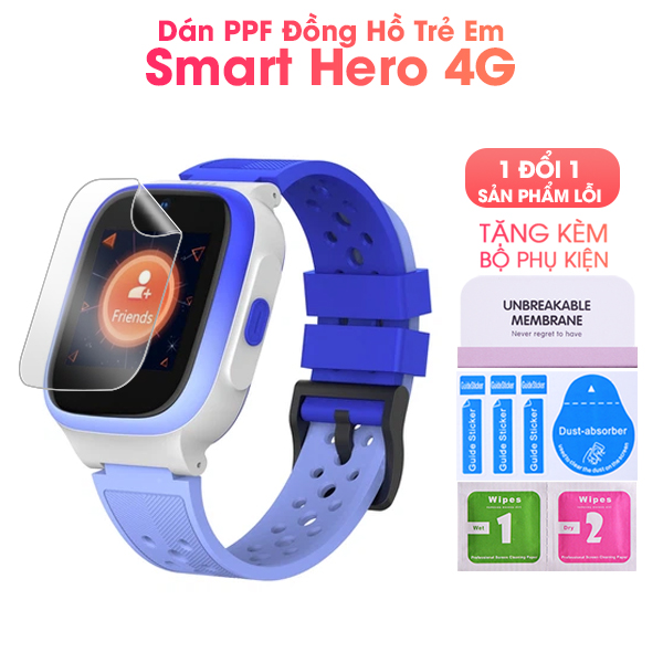 Combo 2 Miếng Dán Màn Hình Mặt Trước PPF Dành Cho Đồng Hồ Trẻ Em Smart Hero 4G Tặng kèm bộ phụ kiện dán - Handtown - Hàng Chính Hãng