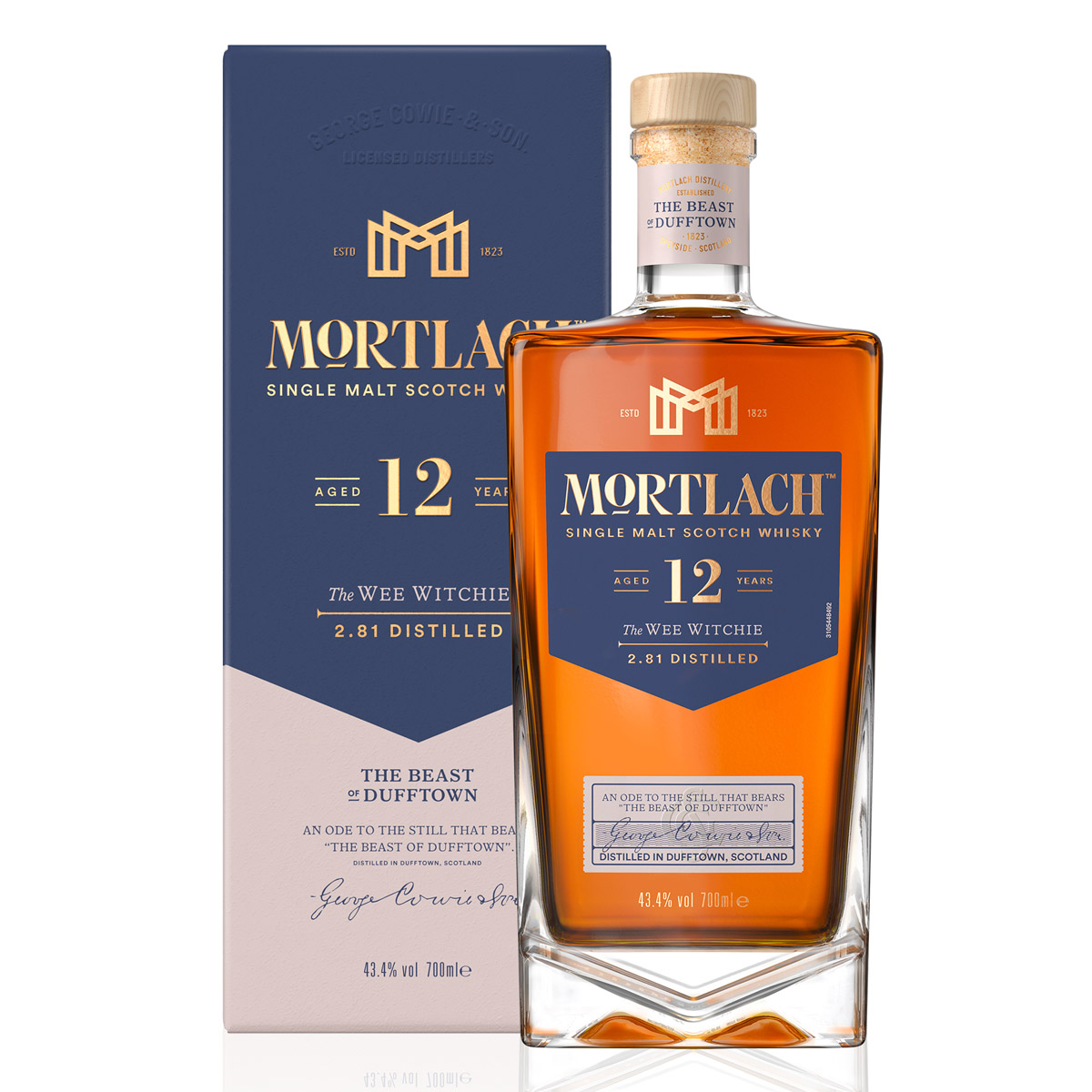 Rượu Mortlach Aged 12 Years Single Malt Scotch Whisky 43.4% 700ml [Kèm Hộp]