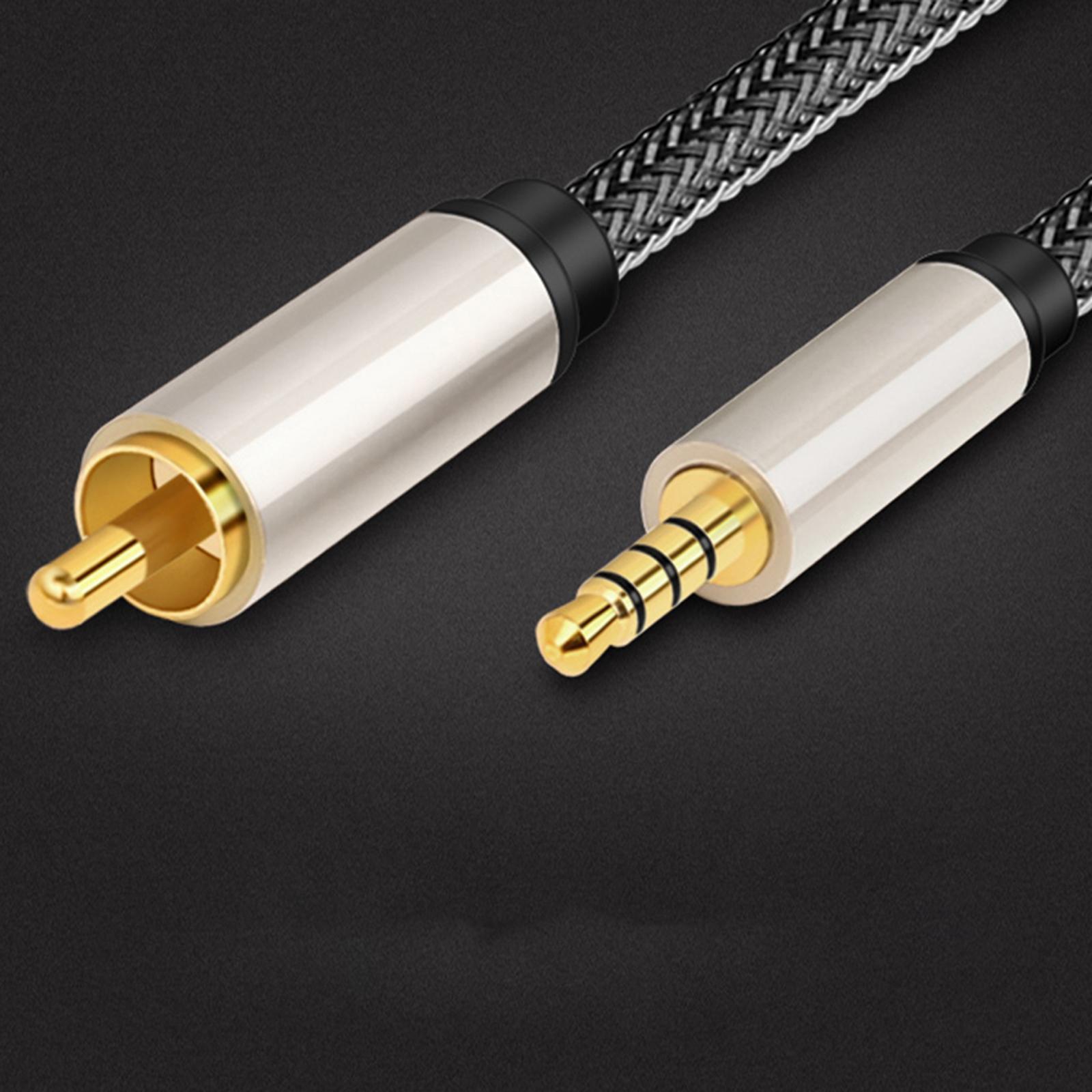 Digital Coaxial Audio Video Cable RCA to 3.5mm Lossless Jack Male Auxiliary Input Adapter Extension Coaxial Cable for Home Stereos, HDTV