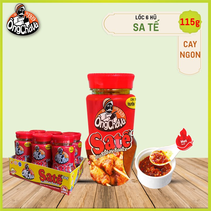 Lốc 6 hũ sa tế Ông Chà Và 115g (Satay sauce Ong Cha Va)