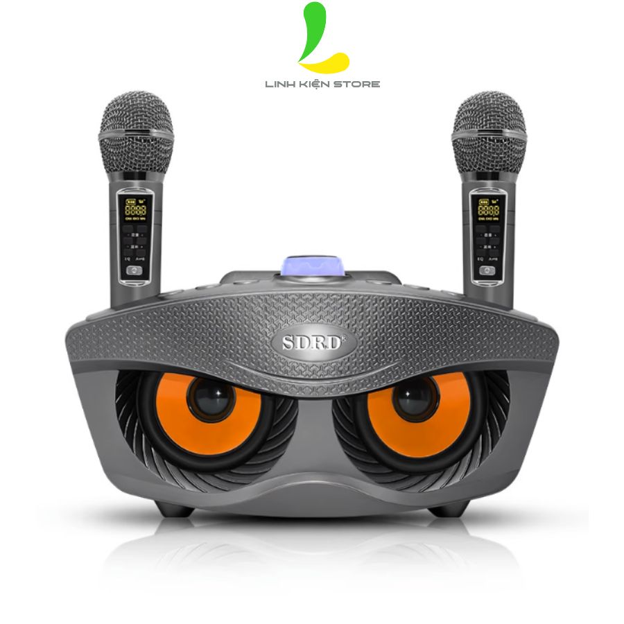 Loa Bluetooth Karaoke SD306 PLUS - Loa di động làm từ nhựa ABS thiết kế mắt cú phiên bản nâng cấp âm thanh hoàn hảo tặng kèm micro không dây xịn xò